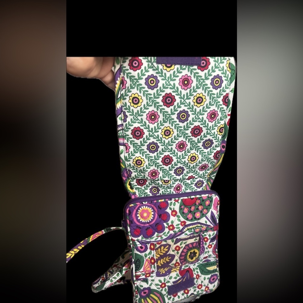 Vera Bradley Viva La Vera Mini Hipster Crossbody Bag Retired Floral Quilted - Picture 4 of 5